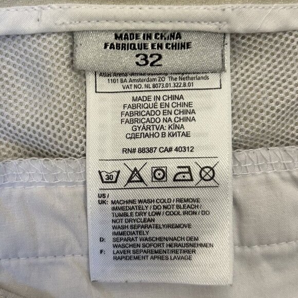 adidas Men's Chino Shorts 11" Inseam Ivory Climacool Pockets Belt Loops Size 32 - Picture 16 of 16